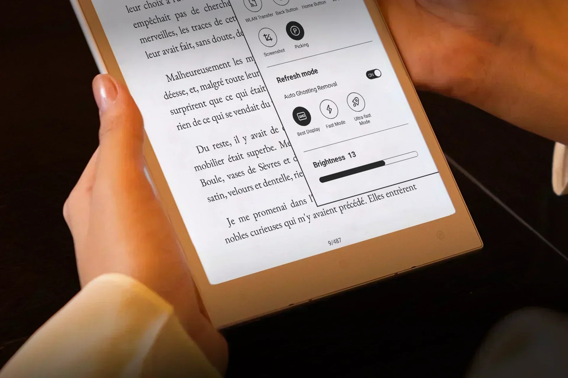 AiPaper Mini Screen Light Adjustment