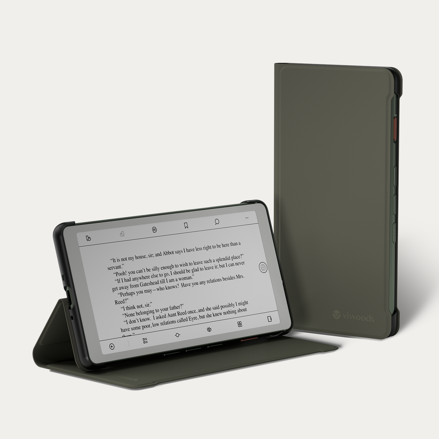 Étui En Cuir Véritable Pour Tablette AiPaper Mini E Ink - Folio Premium Porte-Stylo, Fermeture Magnétique - 8